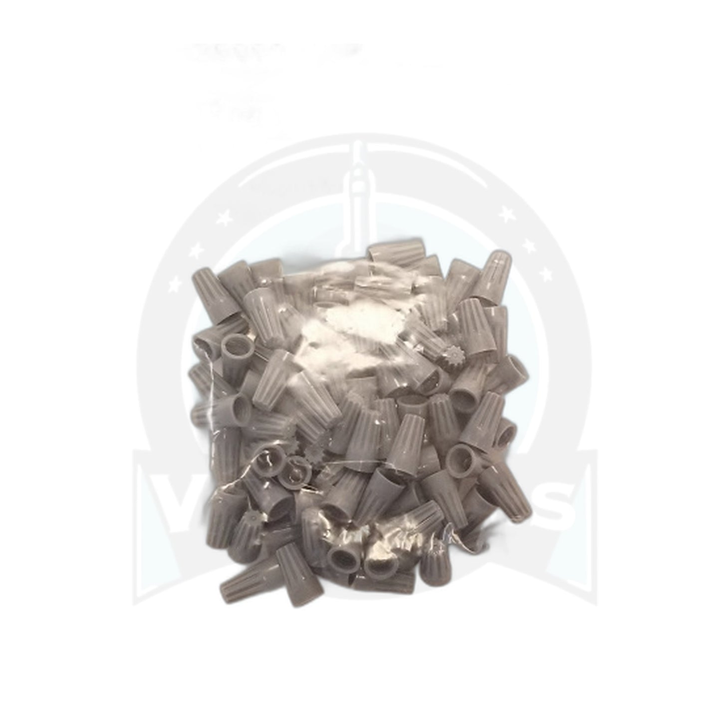 Gray Wire Nuts, Small, with Built-In Lead Wire (Pack)