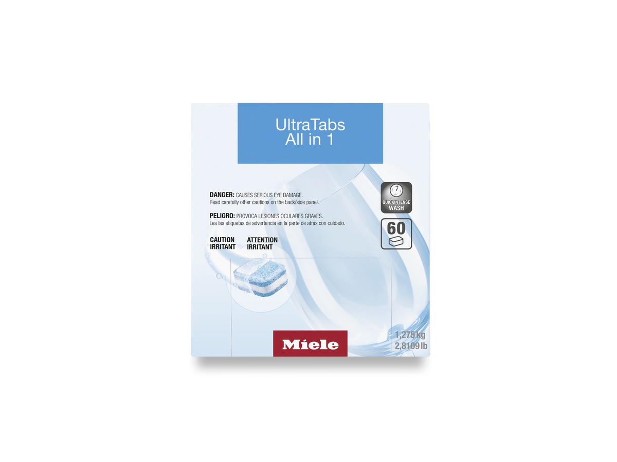 Miele UltraTabs All in 1 Dishwasher Tablets – 60 Count