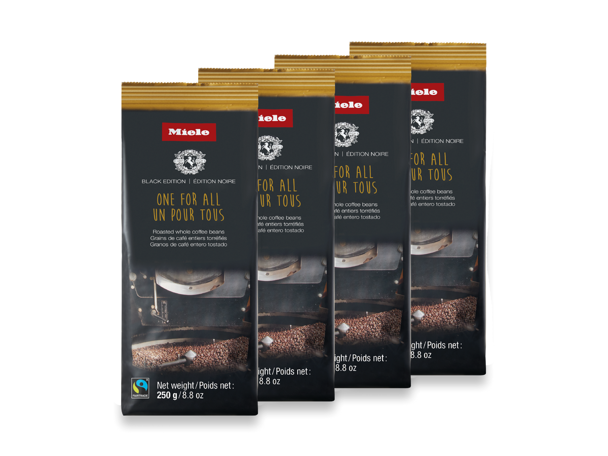 Miele Black Edition One for All whole coffee beans, four 250 g bags, 12792210