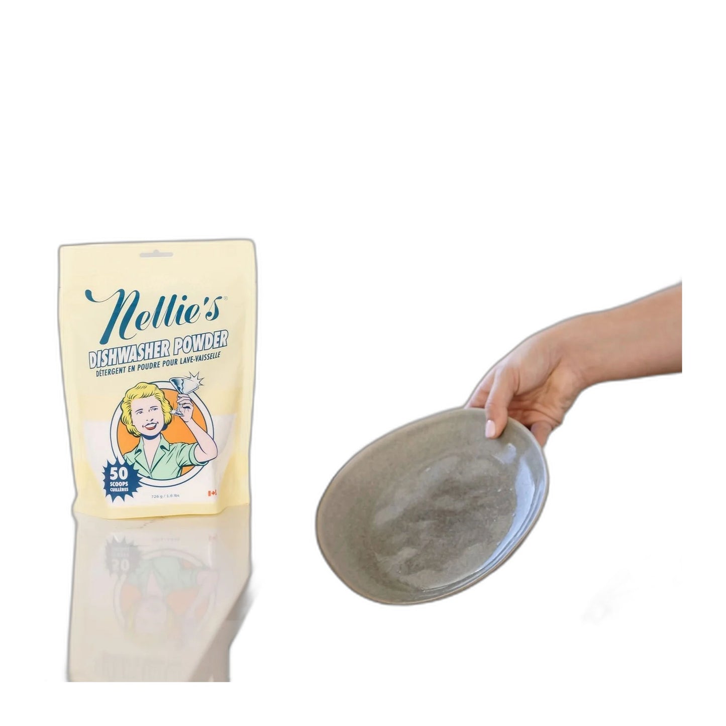 Nellie's Dishwasher Powder Tin, 100 Scoops