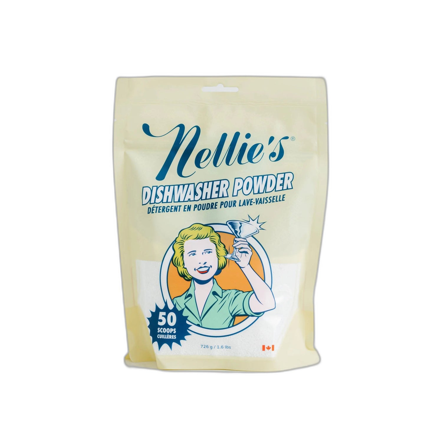 Nellie's Dishwasher Powder Pouch, 50 Loads