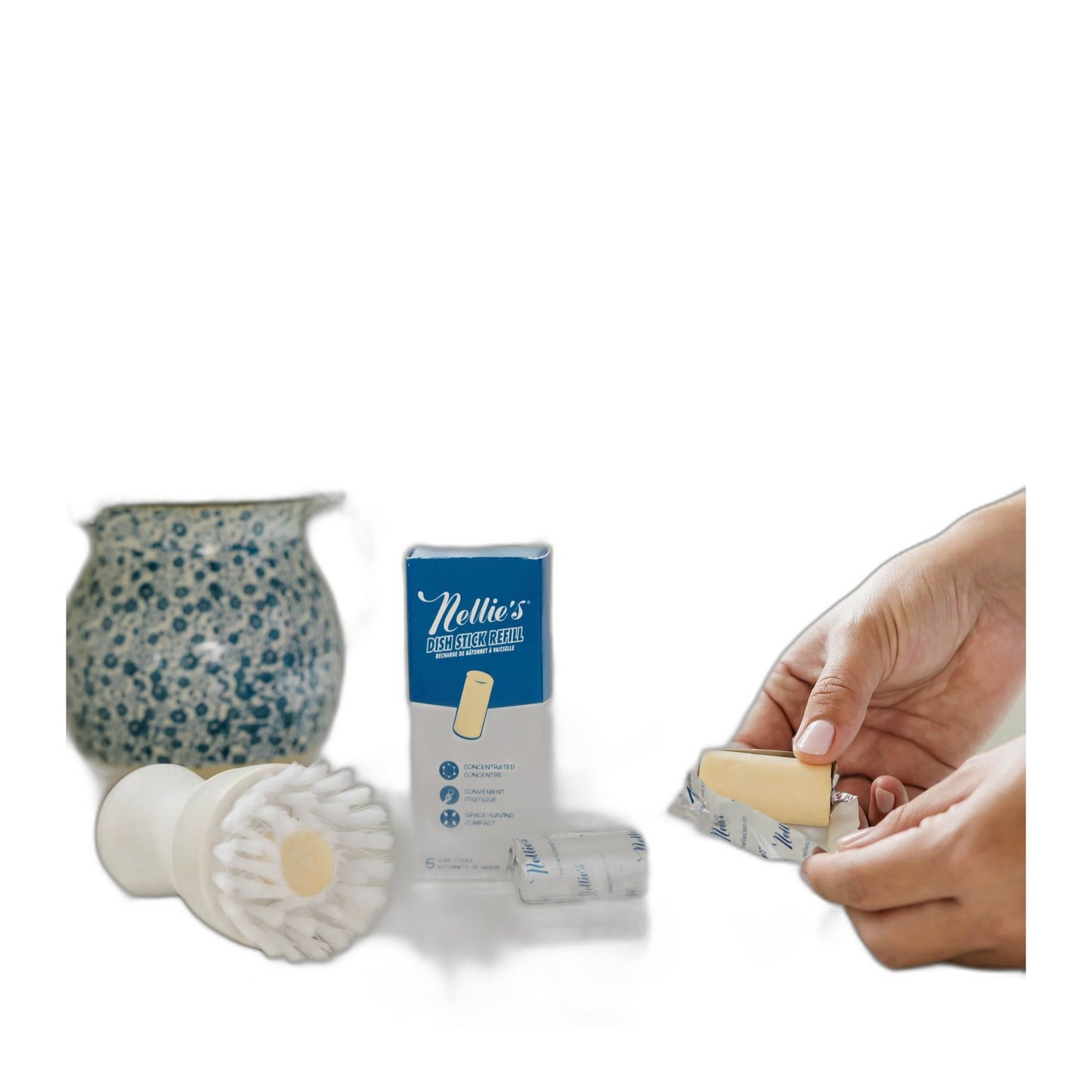 Nellie's Dish Stick Starter Kit with 2 Refills
