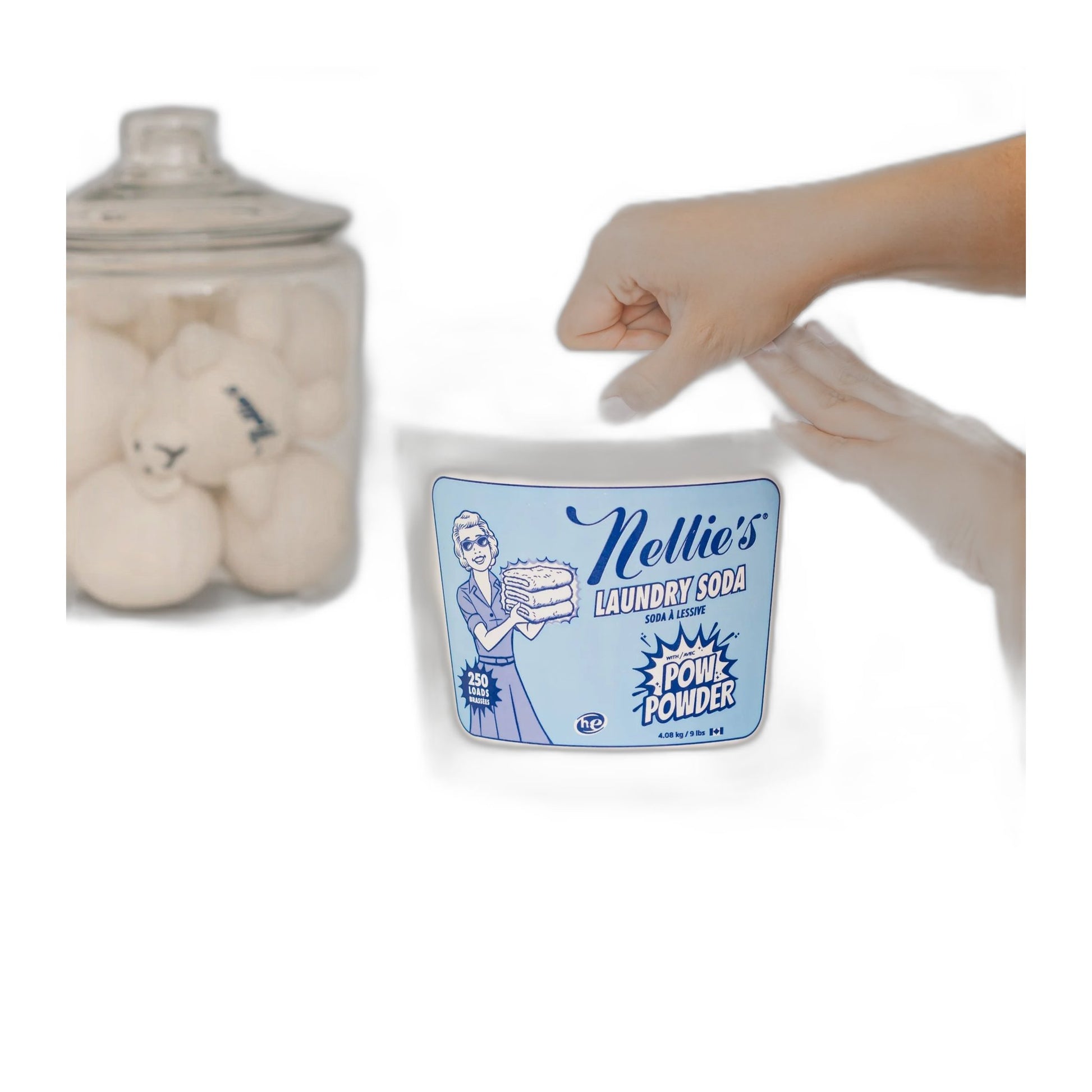 Nellie's Laundry Soda with POW Powder, 250 Loads