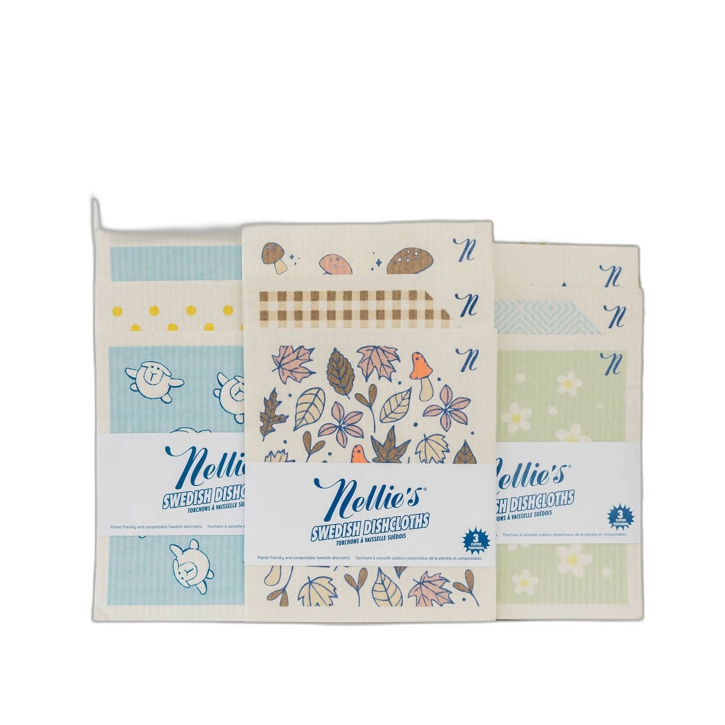 Nellie's Swedish Dish Cloths 3-Pack, Spring