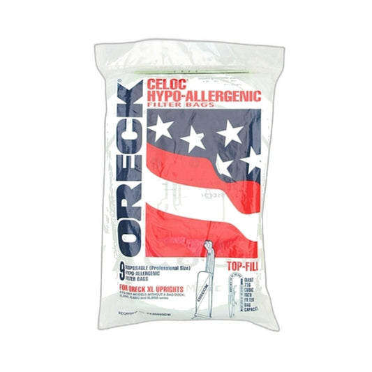 Oreck 8000 Hypo-Allergenic Paper Bags, Green, 9-Pack (AK12109)
