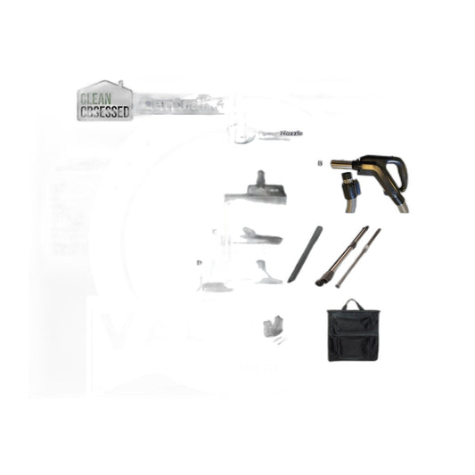 Clean Obsessed Complete SEBO Central Vac Kit, 30' Direct-Connect Hose, 15" Power Nozzle