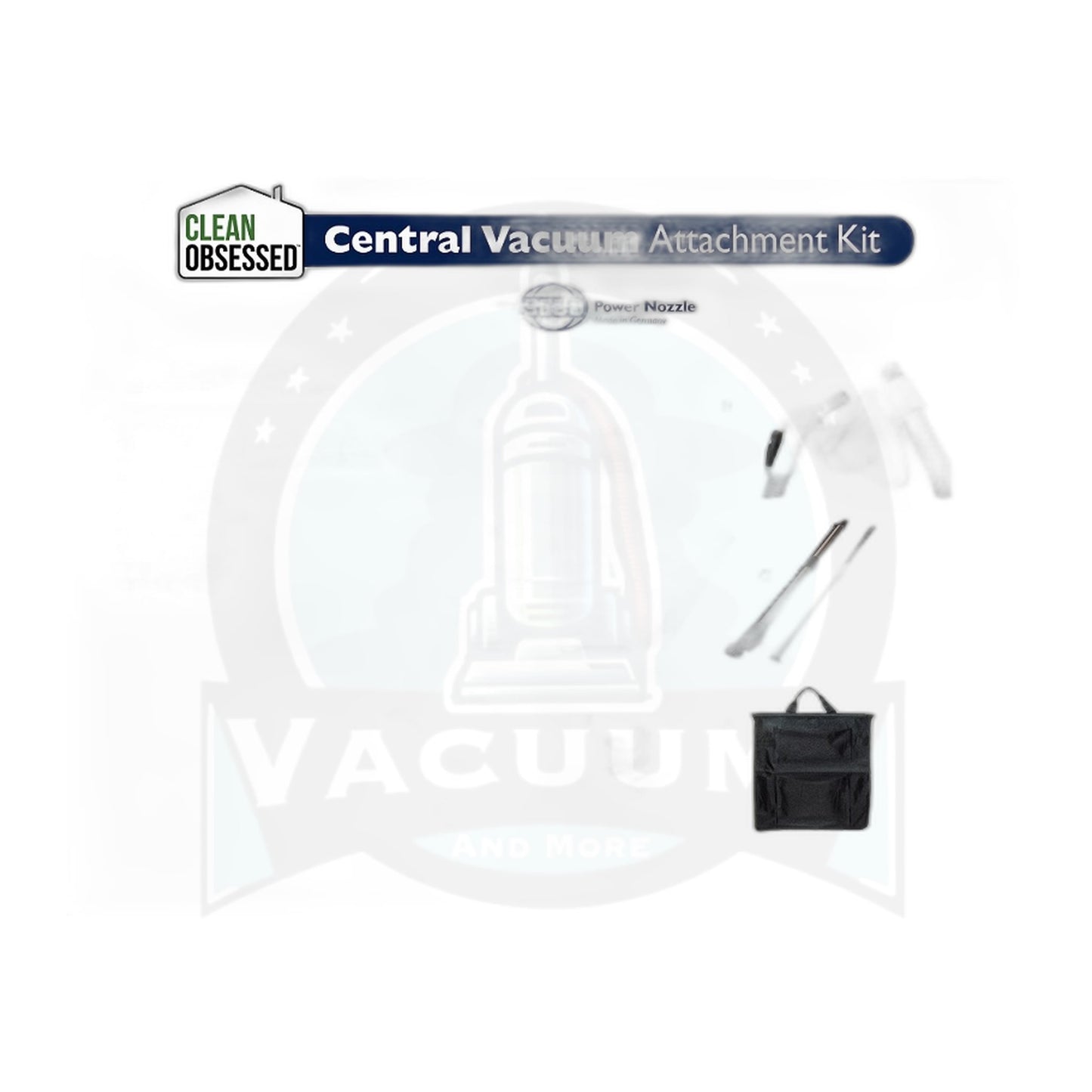 Clean Obsessed SEBO Central Vacuum Kit - 30' Pigtail Hose, 12" White Powerhead