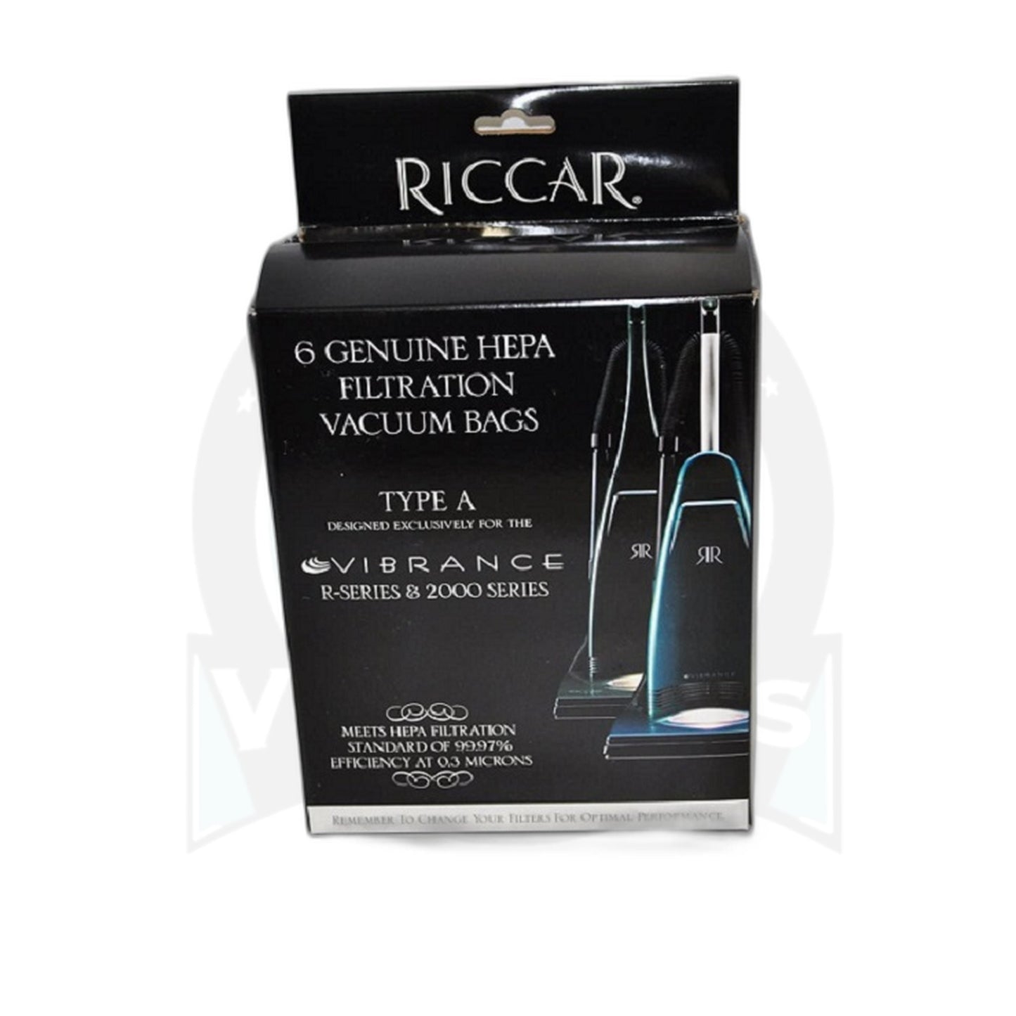 Riccar RAH-6 Type A HEPA Bags 6-Pack (Vibrance R, 2000 & 4000 Series)