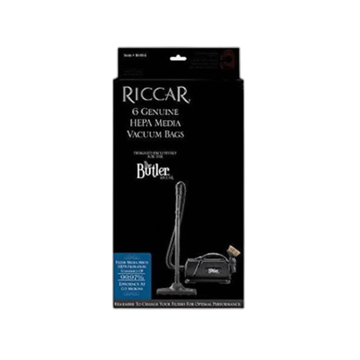 Riccar ROH-6 Type O HEPA Paper Bags for Butler, 6-Pack