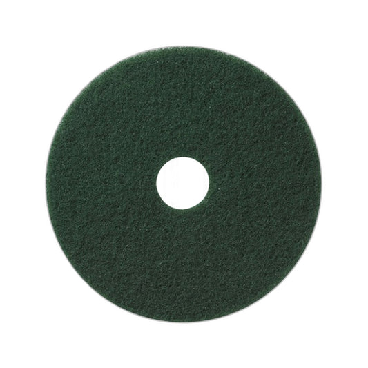 17" Green Scrub Floor Pads for Rotary Buffers
