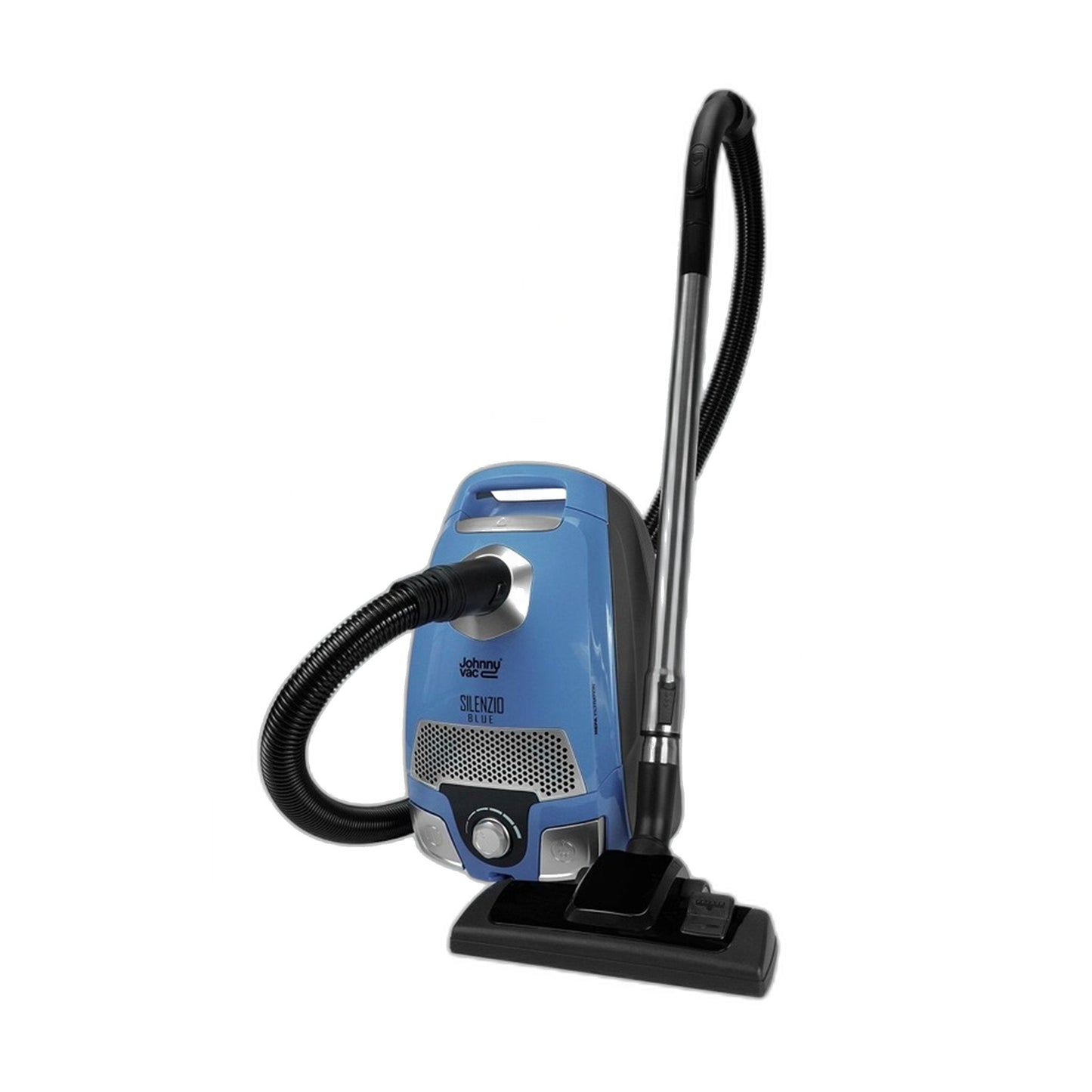 Johnny Vac Silenzio Blue HEPA Straight-Suction Canister Vacuum