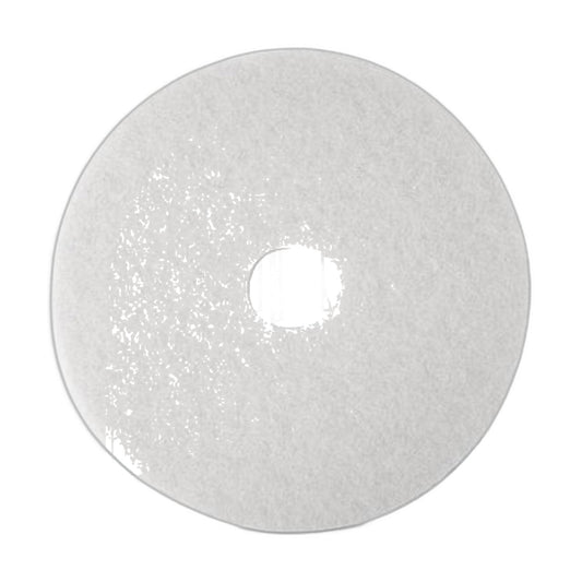 20" White Polishing Pads for Floor Buffers - Case of 5