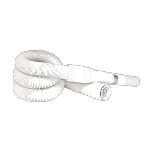 Wally 4 Meter (13 Ft) White Stretch Hose Assembly - Central Vacuum