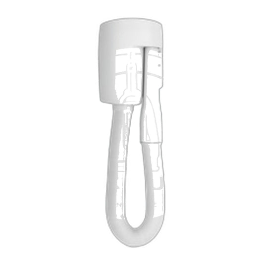 WallyFlex White Central Vacuum Auxiliary Valve with 13' Attached Hose
